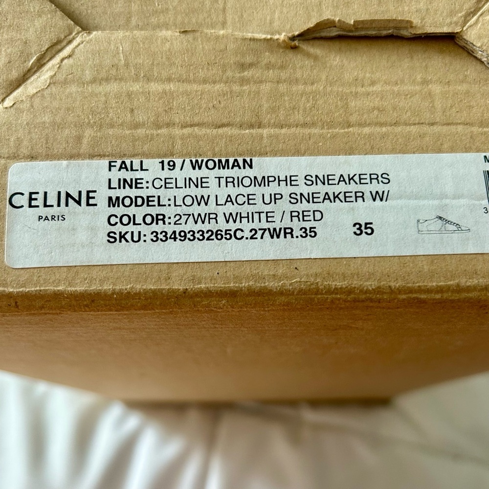 New with box & bag , 
Celine Red and White Eye Print Sneakers - Picture 10 of 10